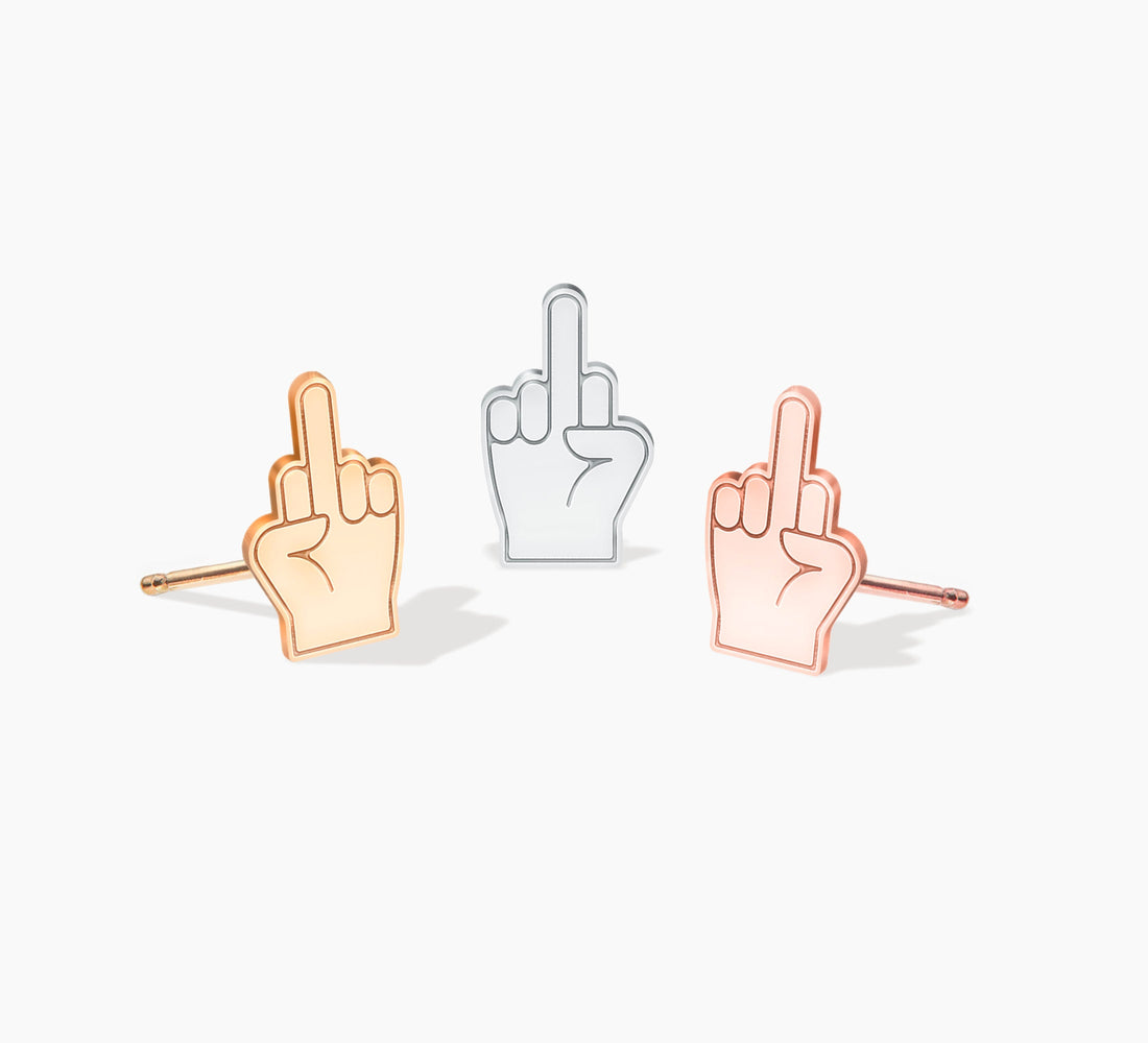 Middle Finger Stud