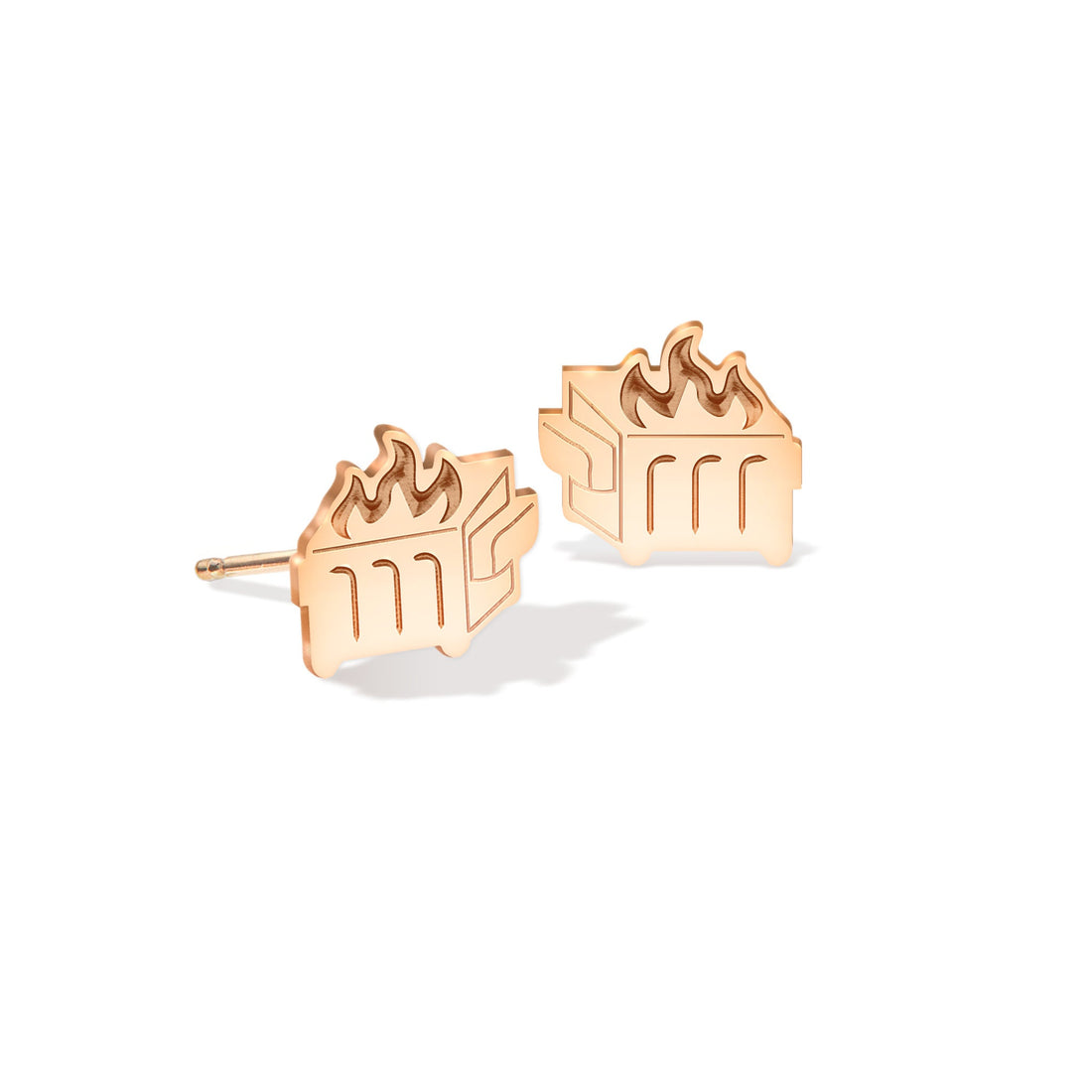 Dumpster Fire earrings