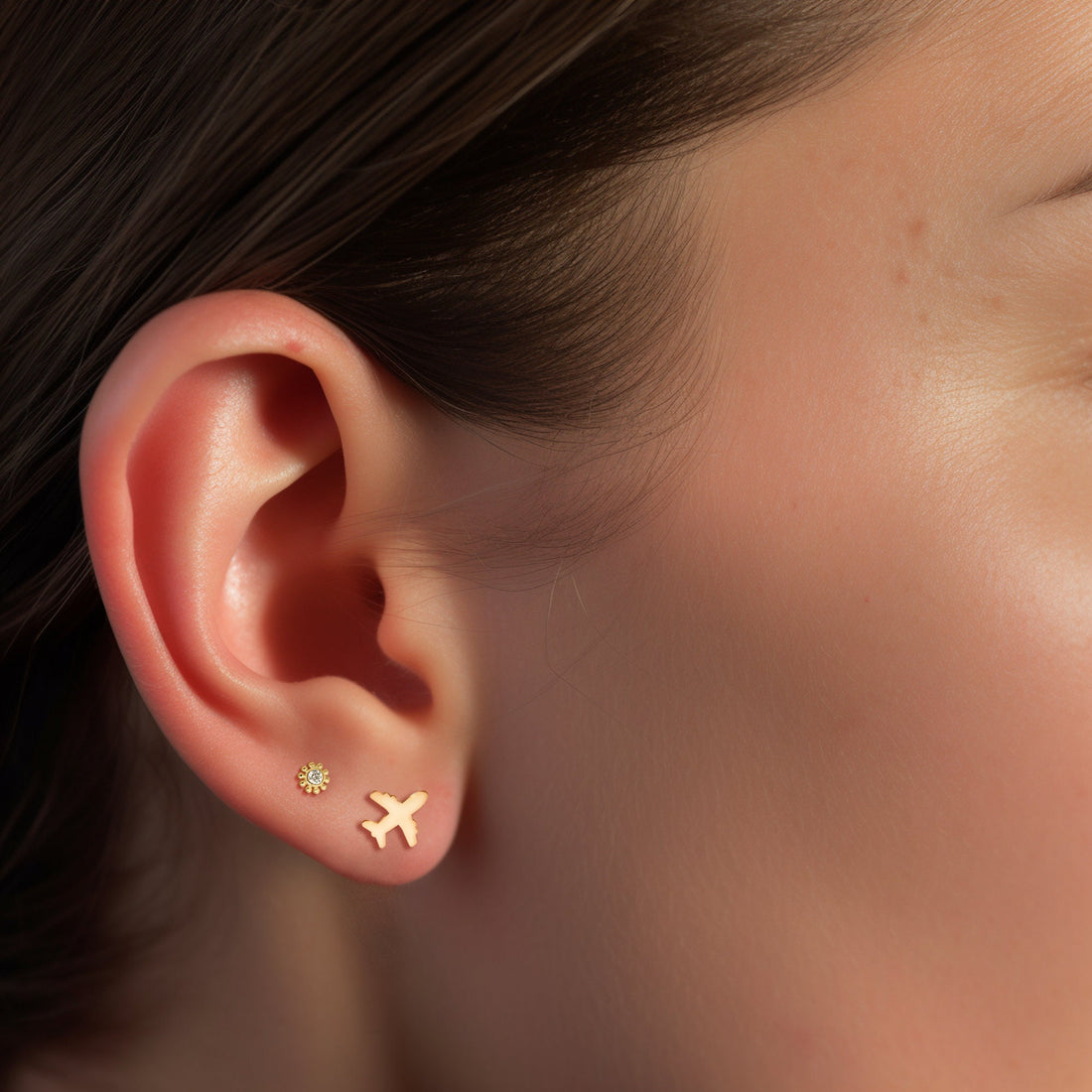 Airplane Stud Earrings