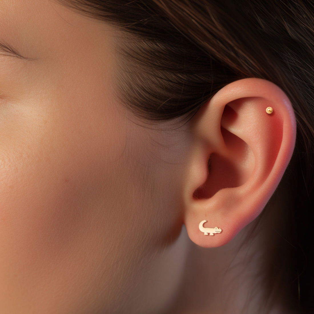 Alligator Earrings Animal