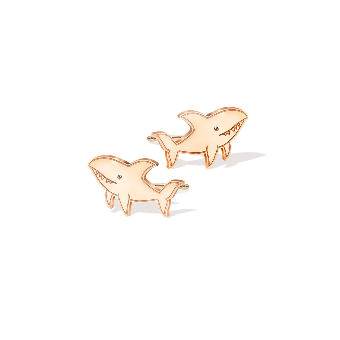 Shark Charm Stud Earrings