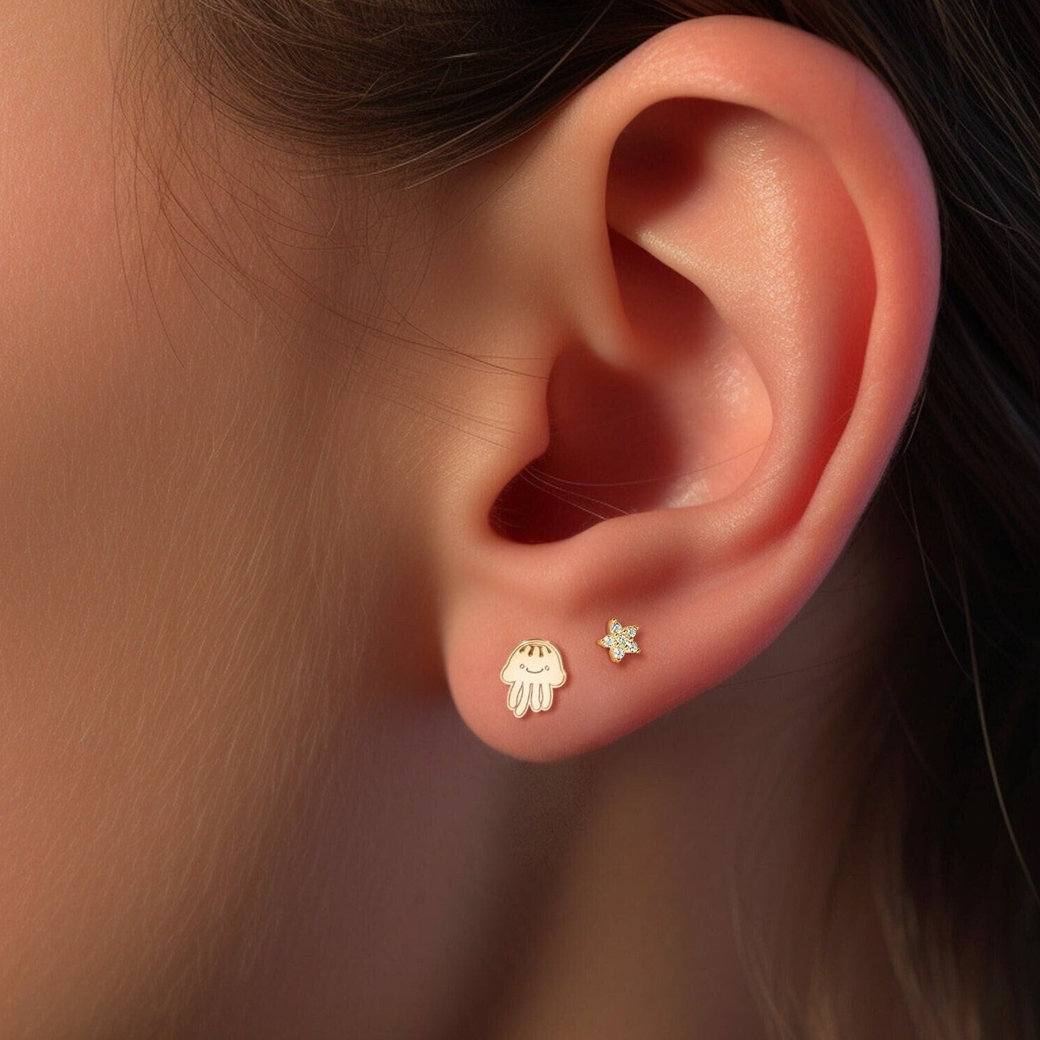 Jellyfish Stud Earrings