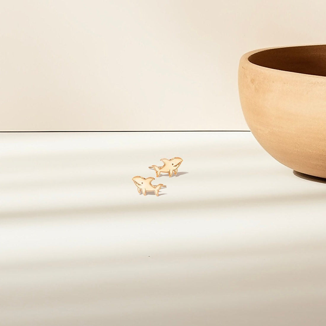 Shark Charm Stud Earrings
