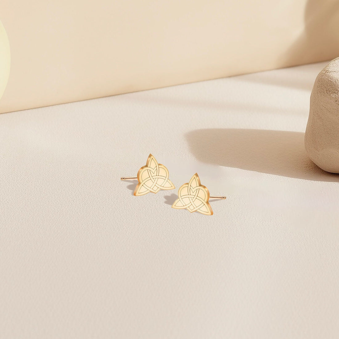 Celtic Knot Love Charm Stud Earrings