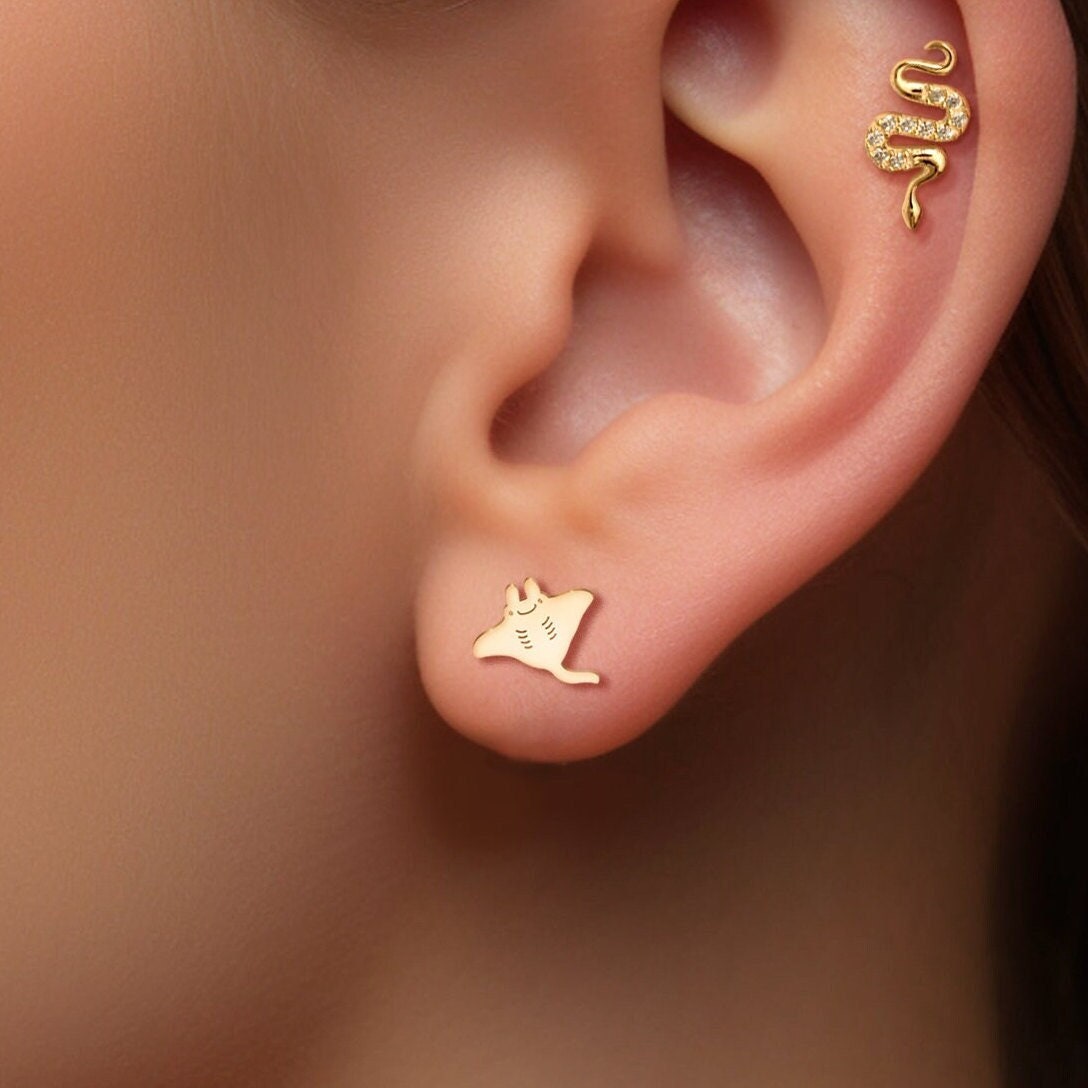 Manta Ray Earrings