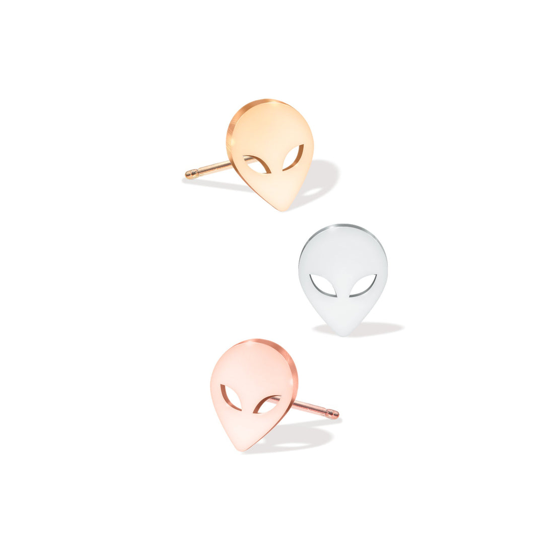 Alien Head Stud Earrings