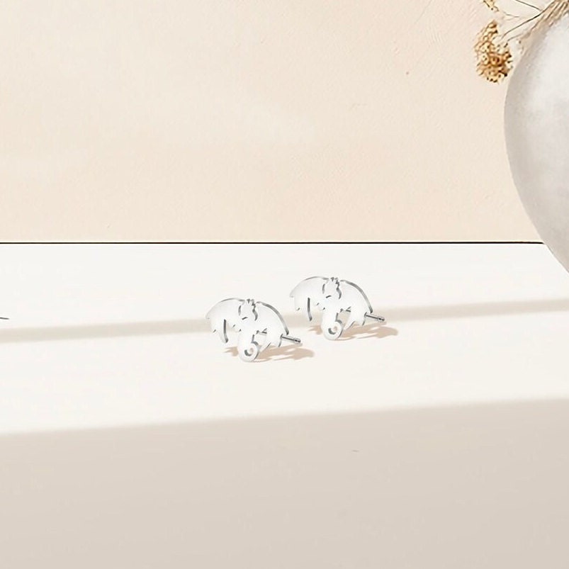 Dragon Charm Stud Earrings
