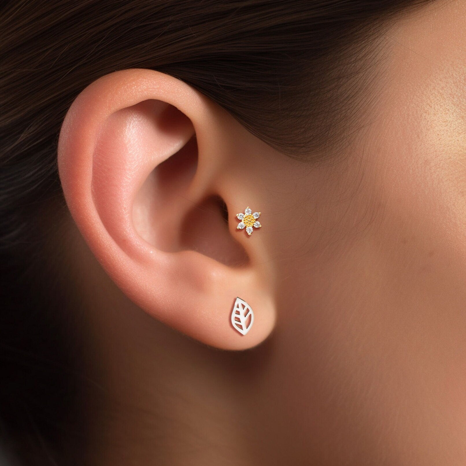 Leaf Stud Earrings