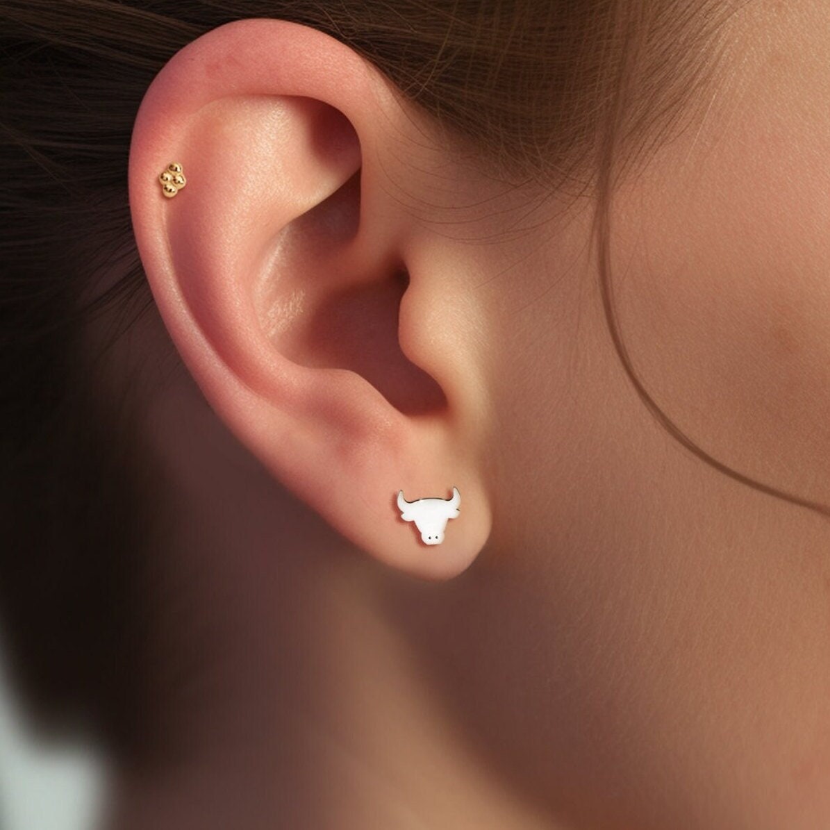 Bull Earrings Dainty