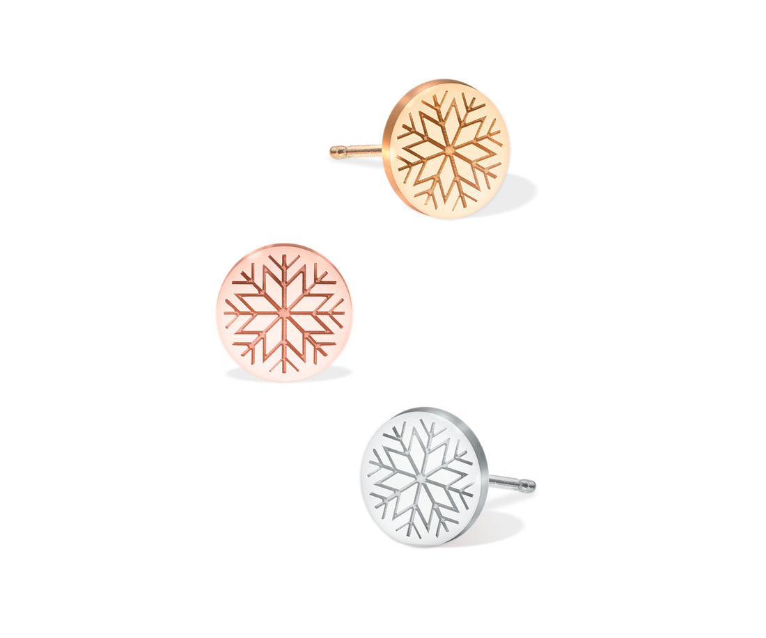 Snowflake Disc Earrings