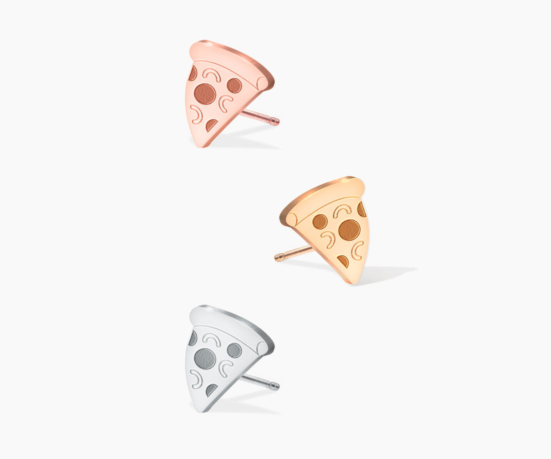 Pizza Earring Gold
