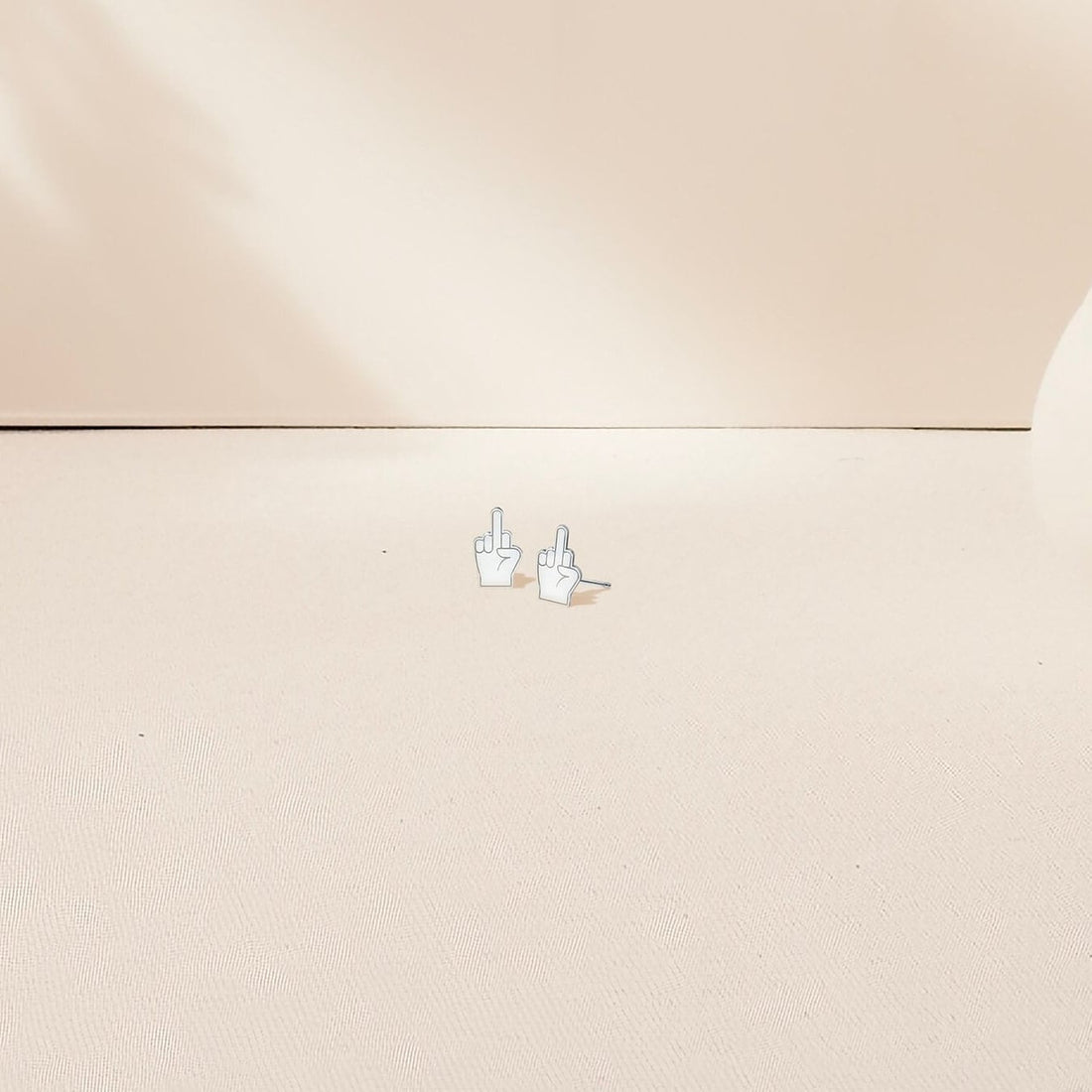 Middle Finger Stud Earrings