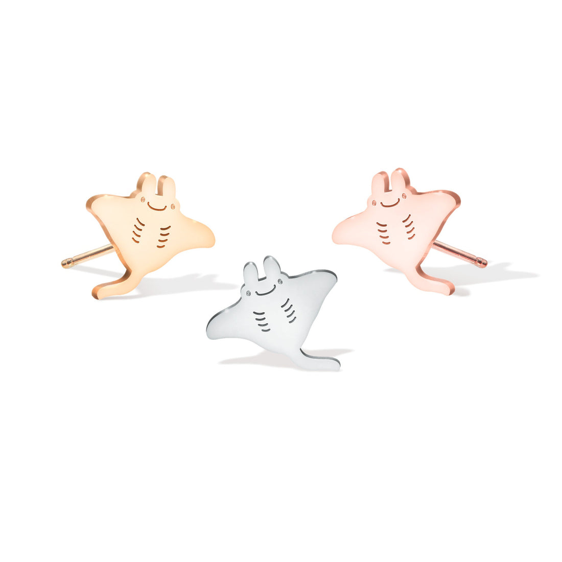 Manta Ray Stud Earrings