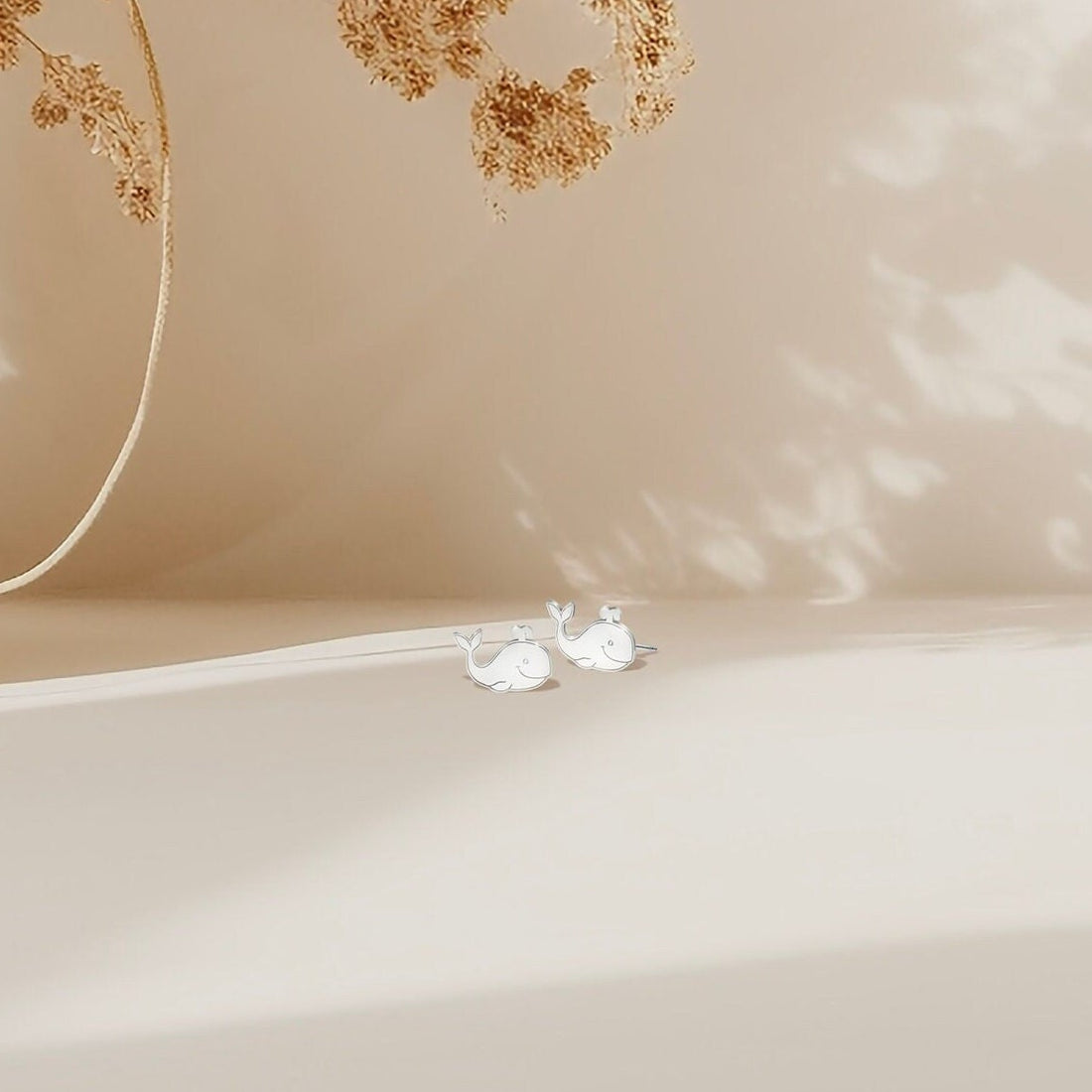 Happy Whale Stud Earrings