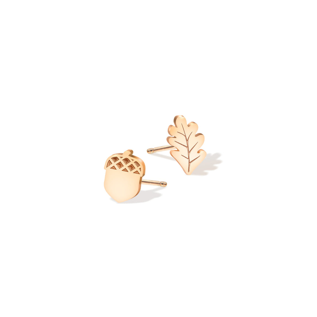 Acorn And Leaf Stud Earrings