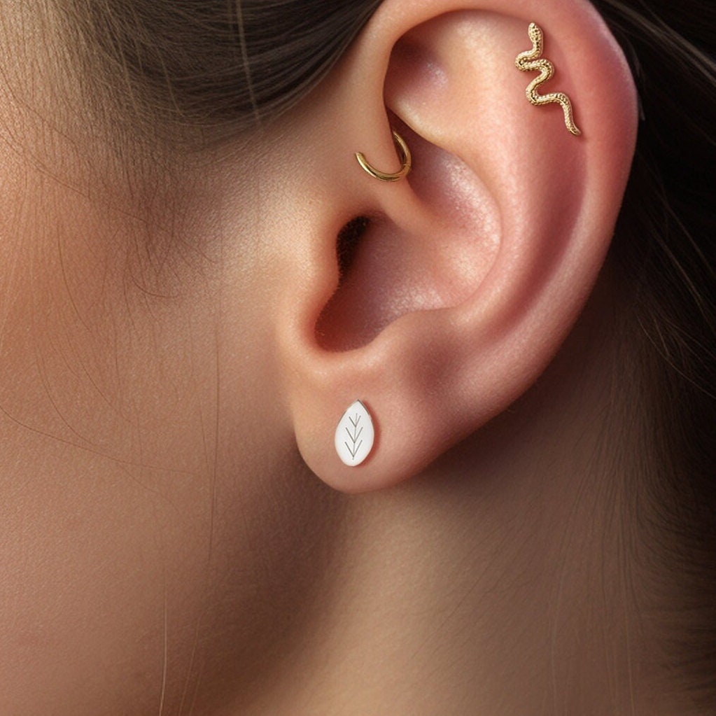 Leaf Stud Earrings