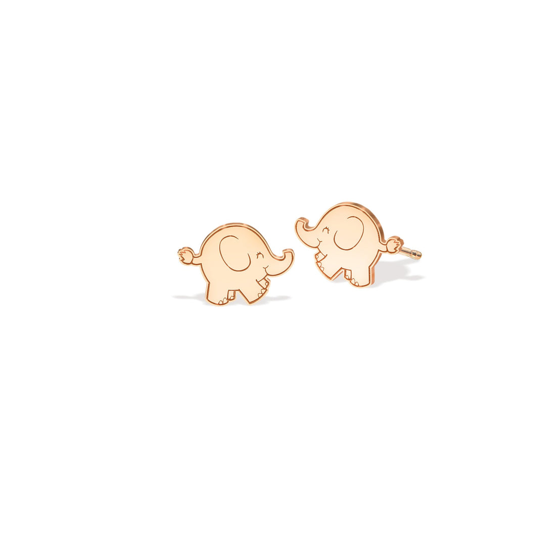 Elephant Charm Stud Earrings