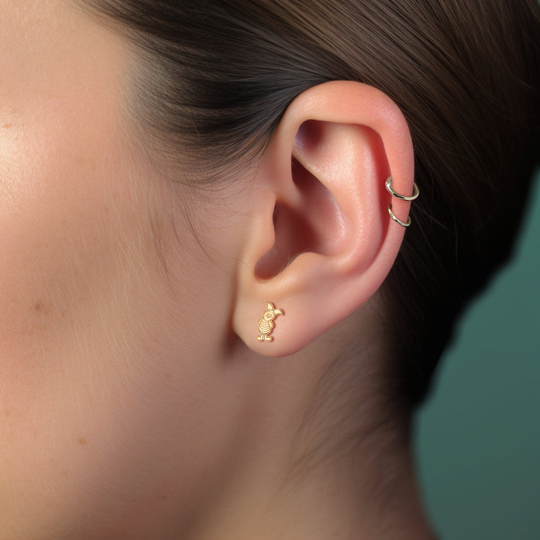 Piglet Earrings Dainty