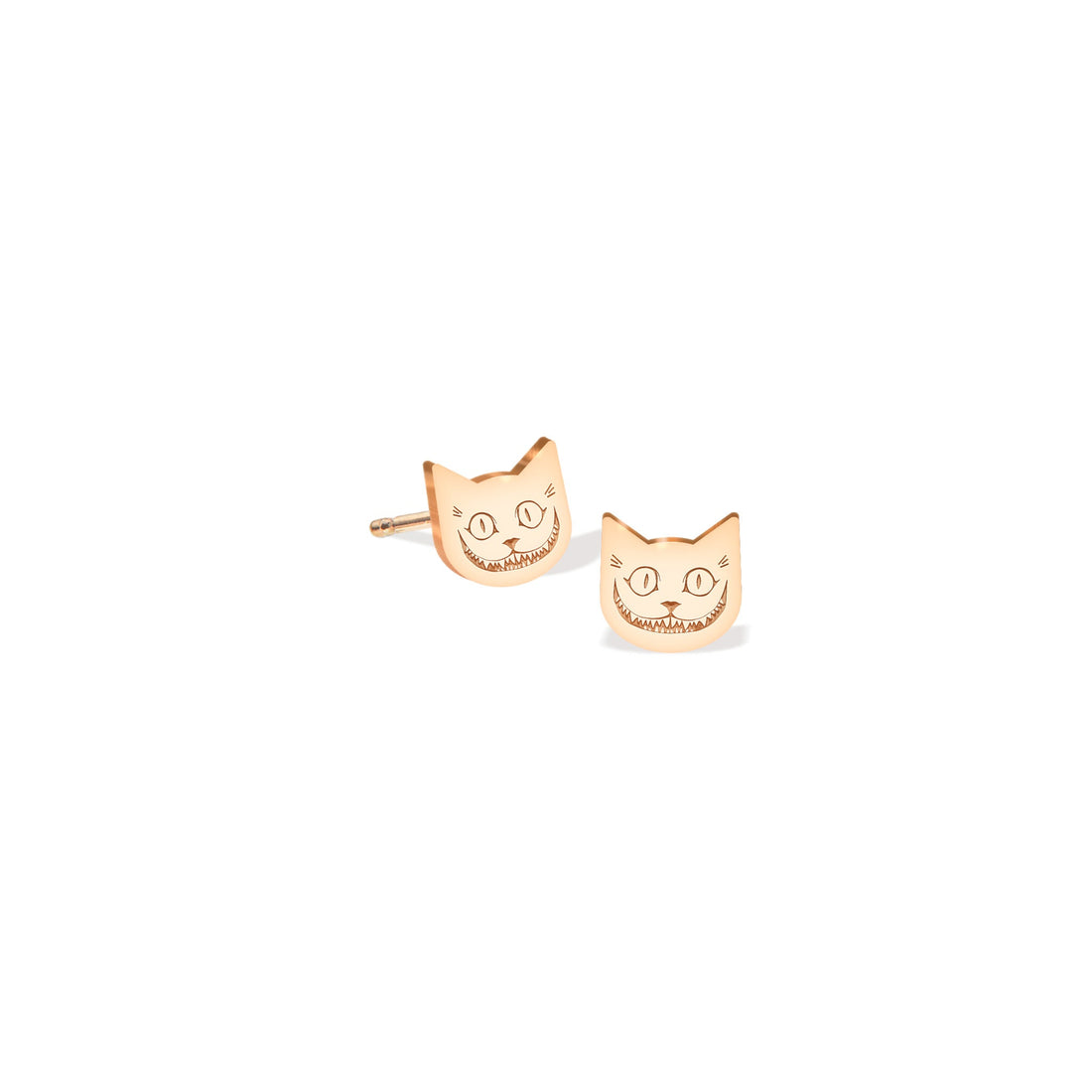 Cheshire Cat Charm Stud Earrings