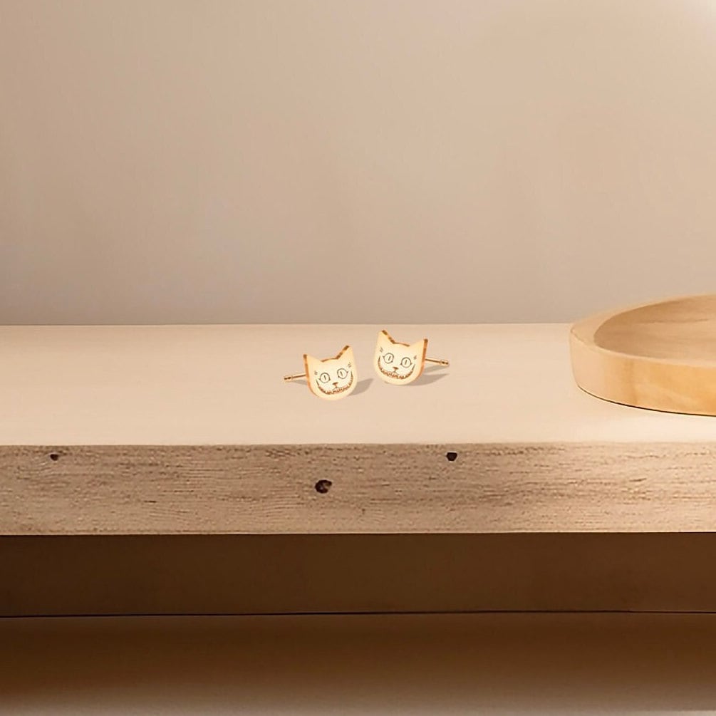 Cheshire Cat Stud Earrings