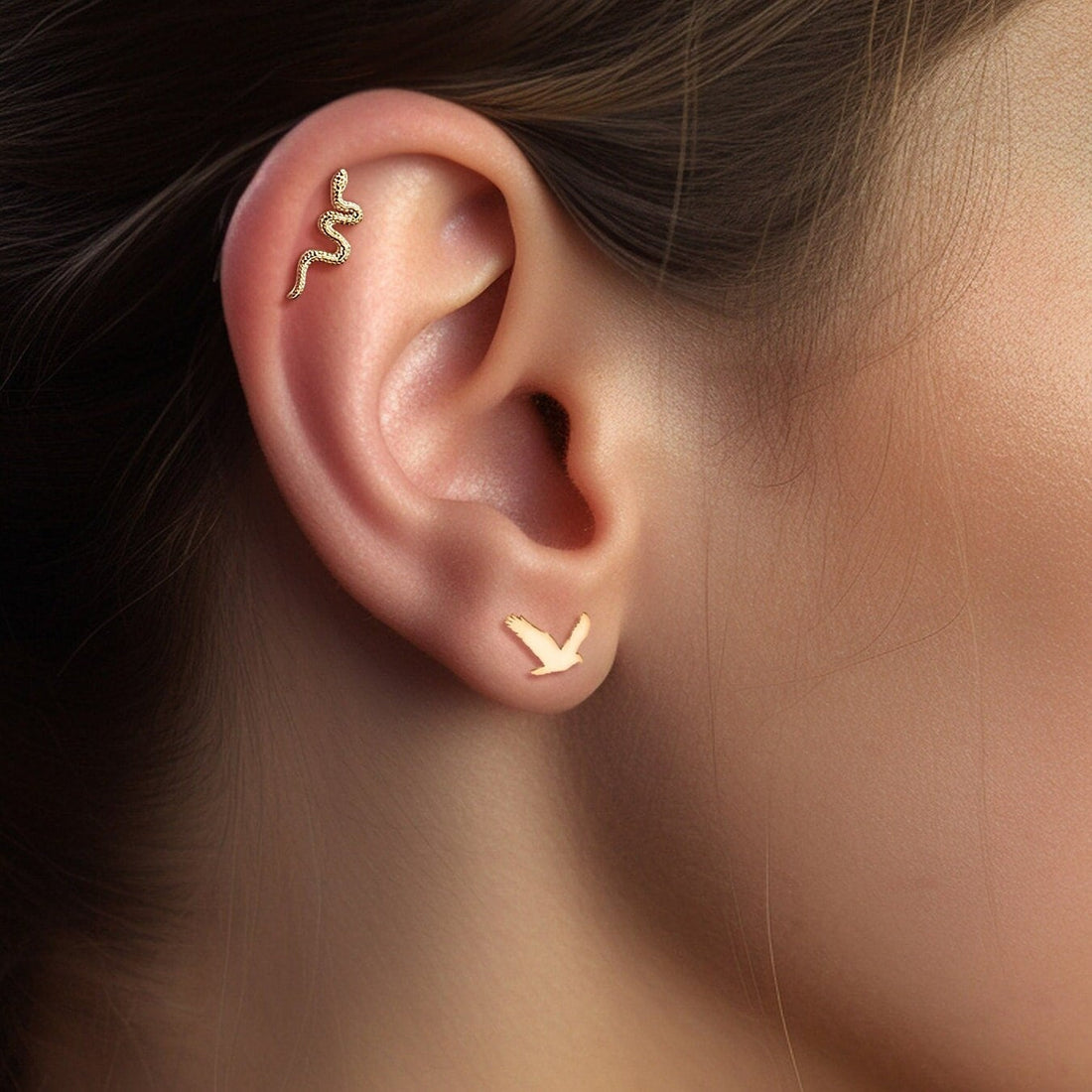 Flying Hawk Stud Earrings