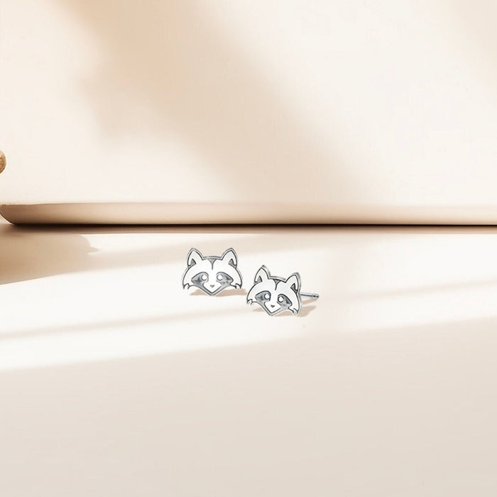 Raccoon Earrings Dainty
