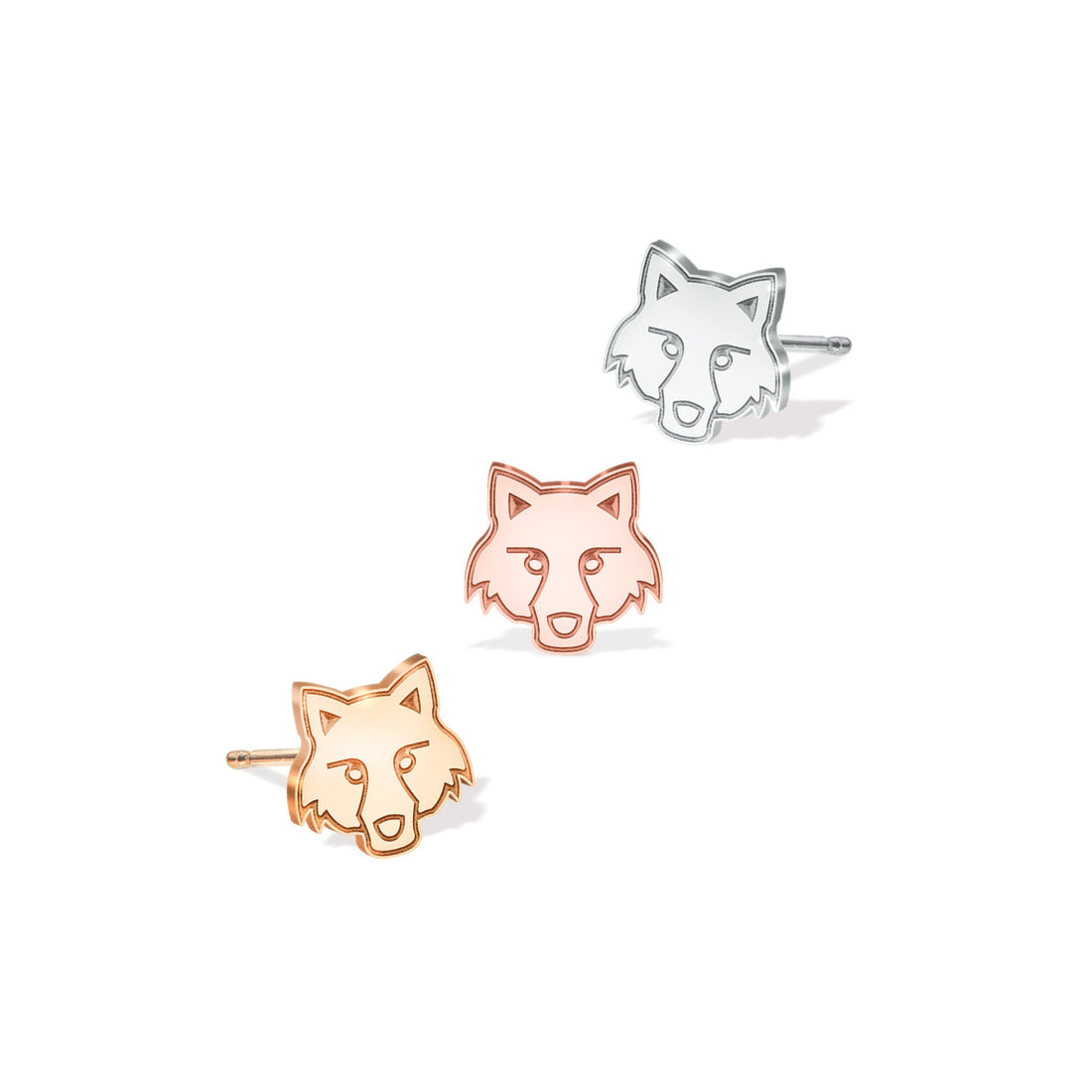 Wolf Head Earrings