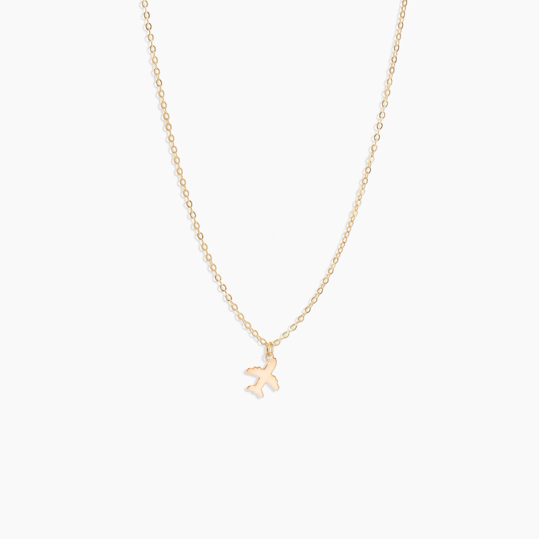 Airplane Pendant Cable Necklace