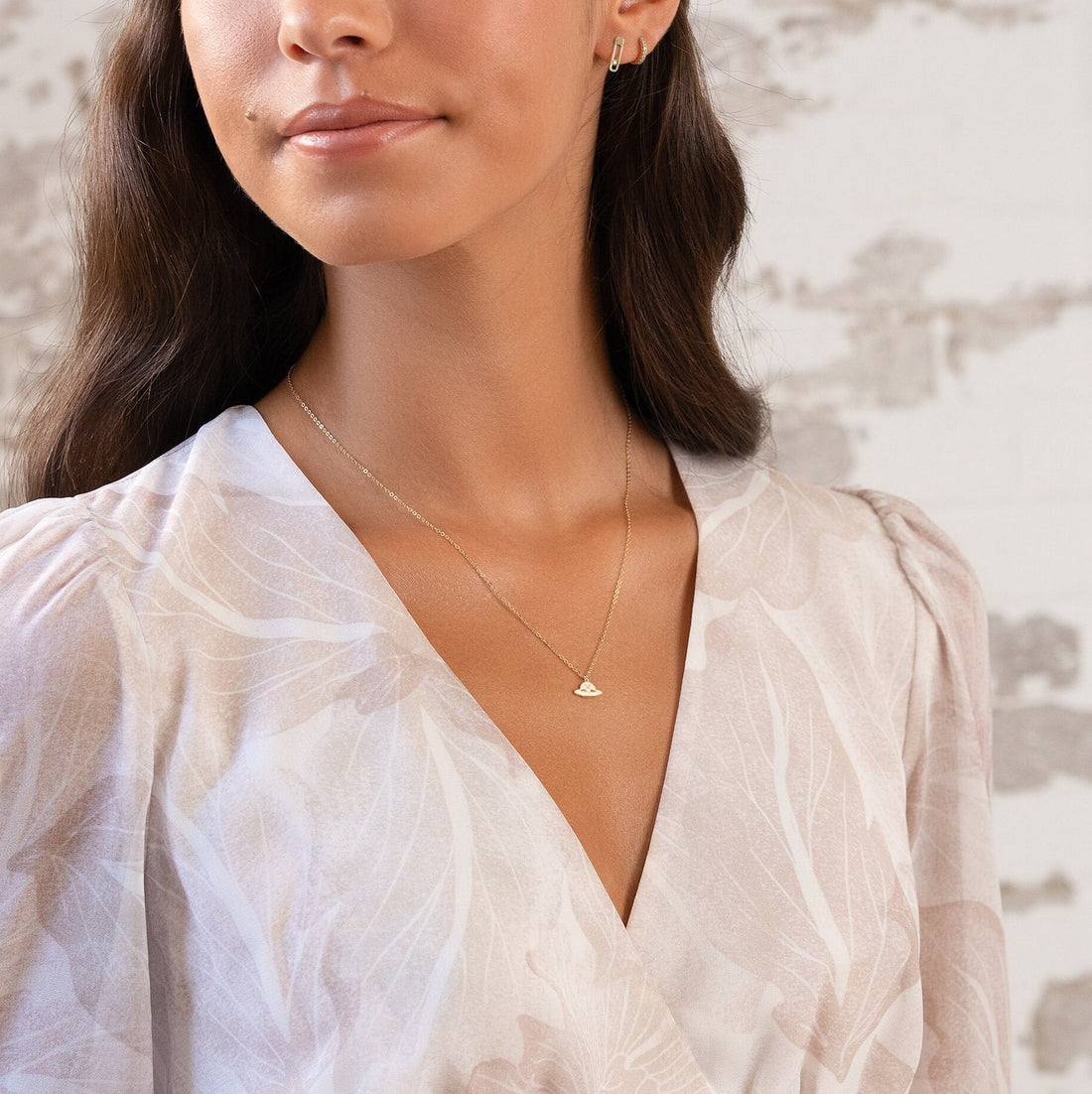 Alien UFO Spaceship Pendant Necklace