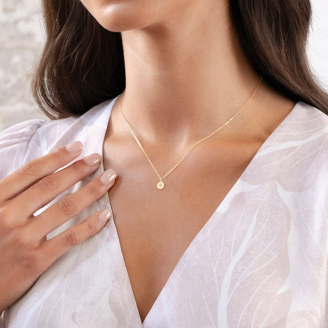 Button Charm Necklace