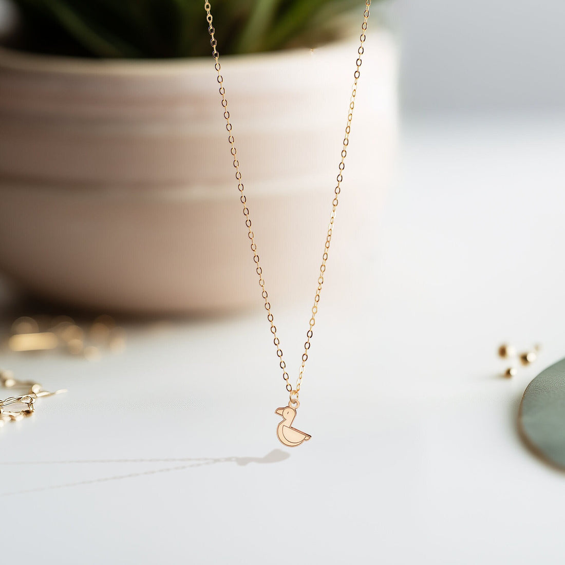 Duck Necklace Whimsical