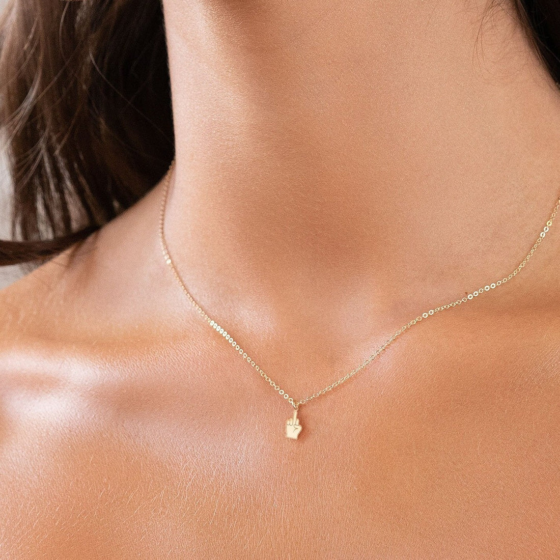 Middle Finger Necklace