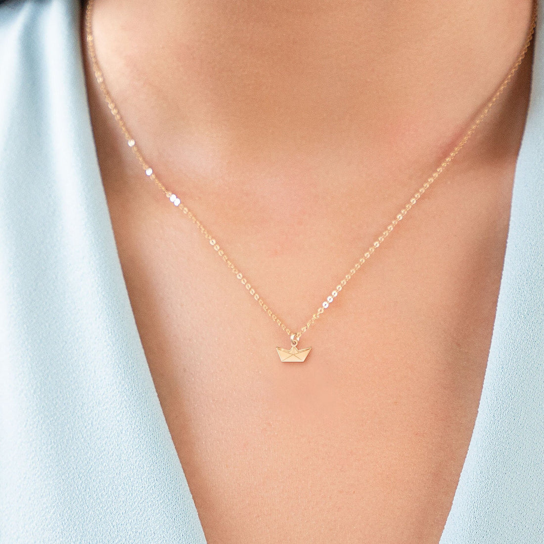 Paper Boat Necklace