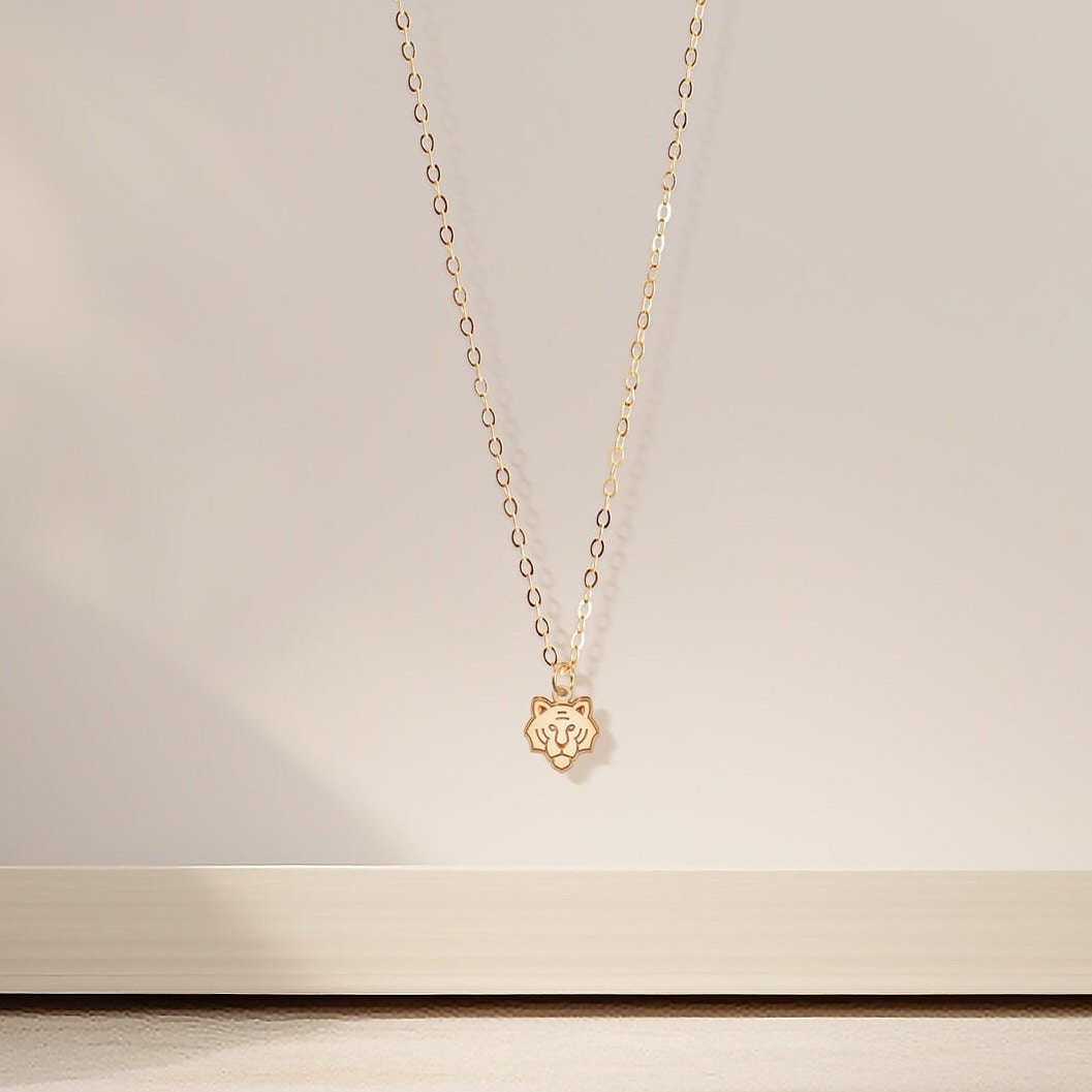 Tiger Head Pendant Necklace