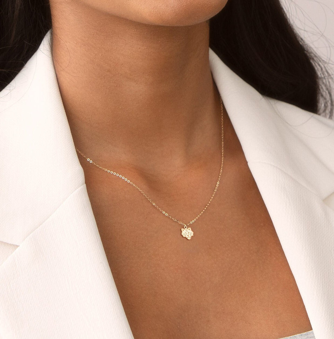 Tiger Head Pendant Necklace