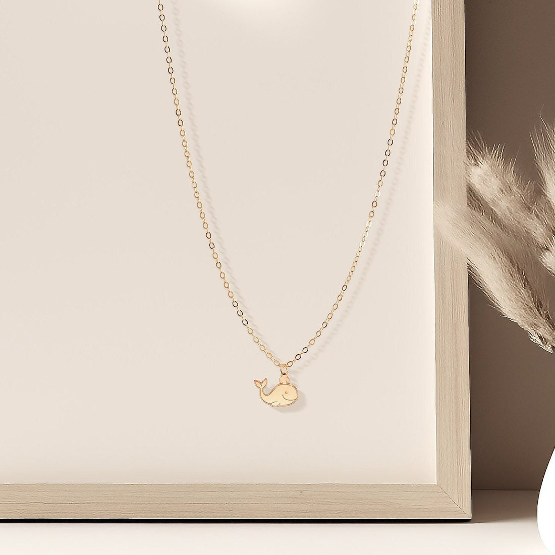 Happy Whale Charm Necklace