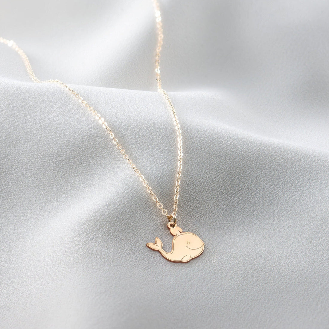 Happy Whale Charm Necklace