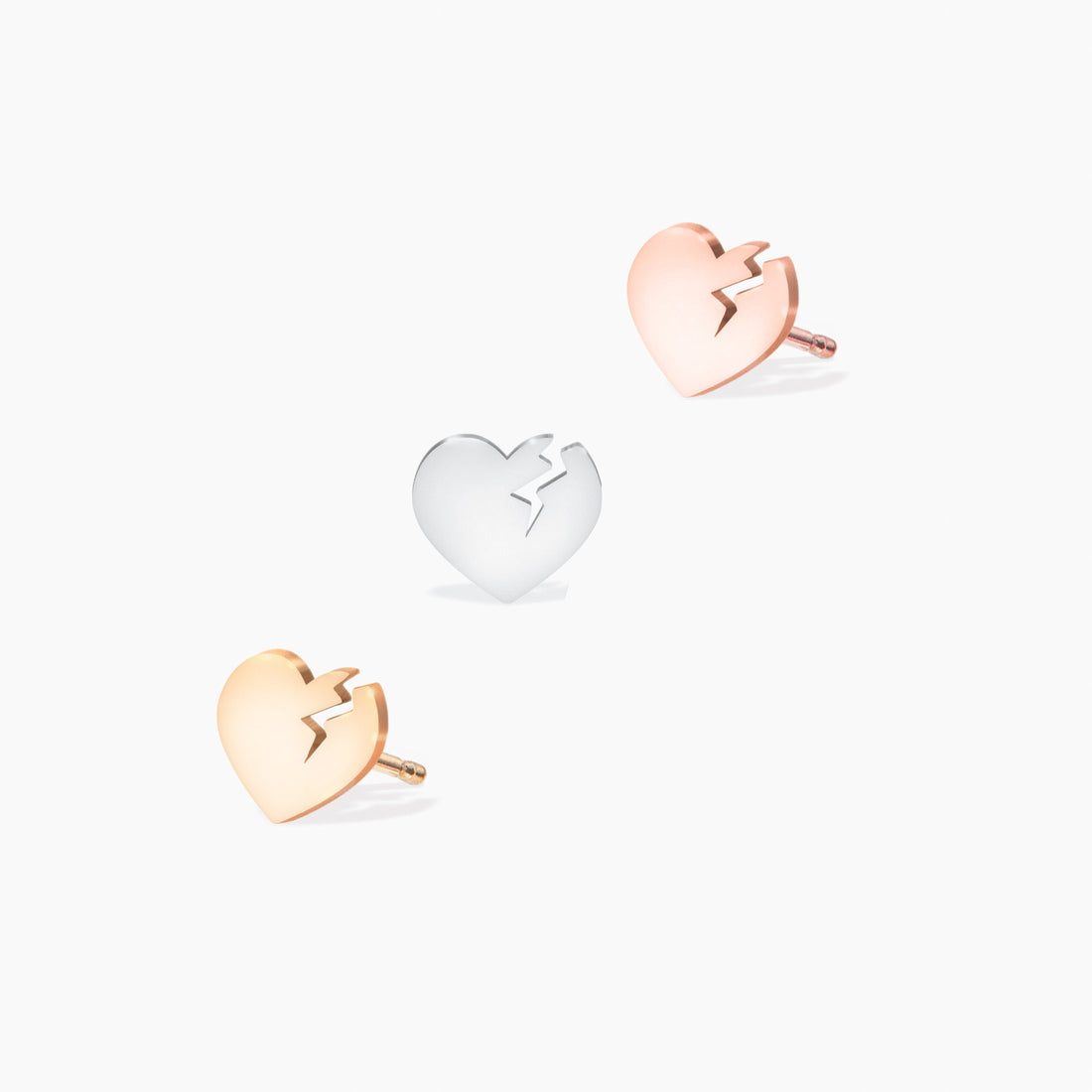 Broken Heart Stud Earrings