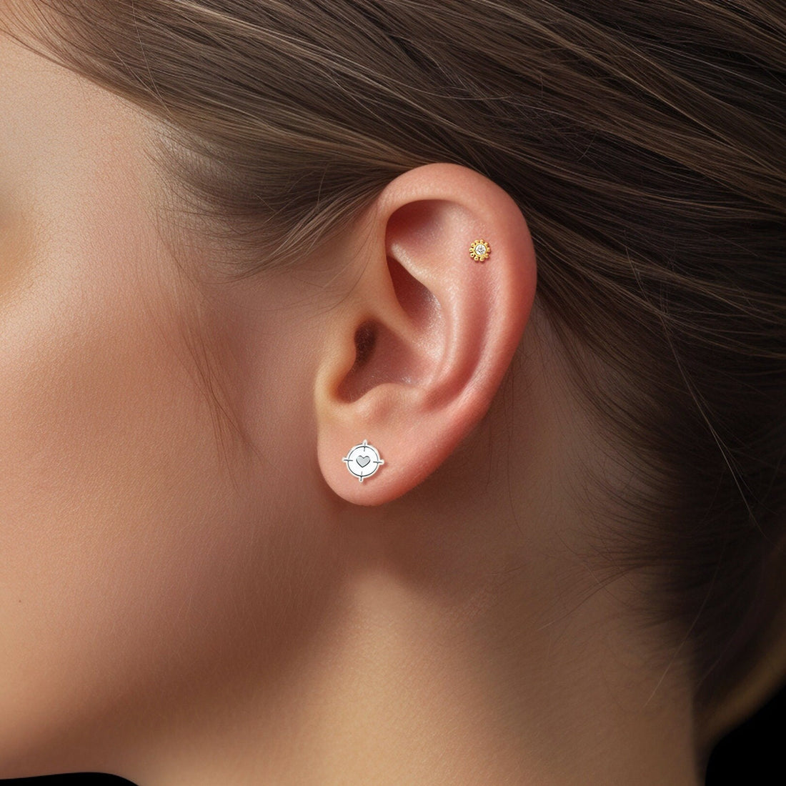 Heart Target Earrings