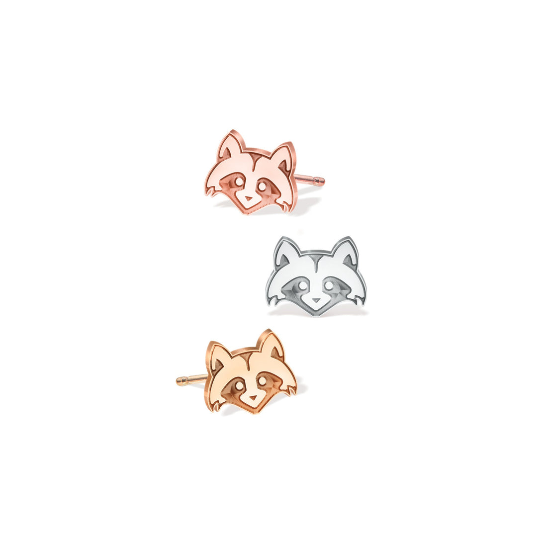Raccoon Earrings Dainty