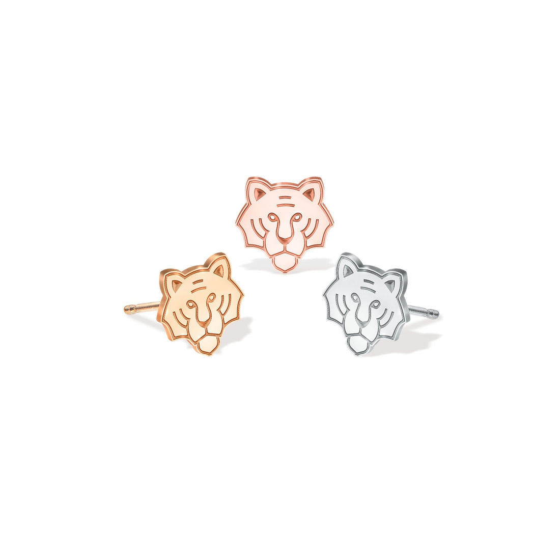 Tiger Earrings Dainty
