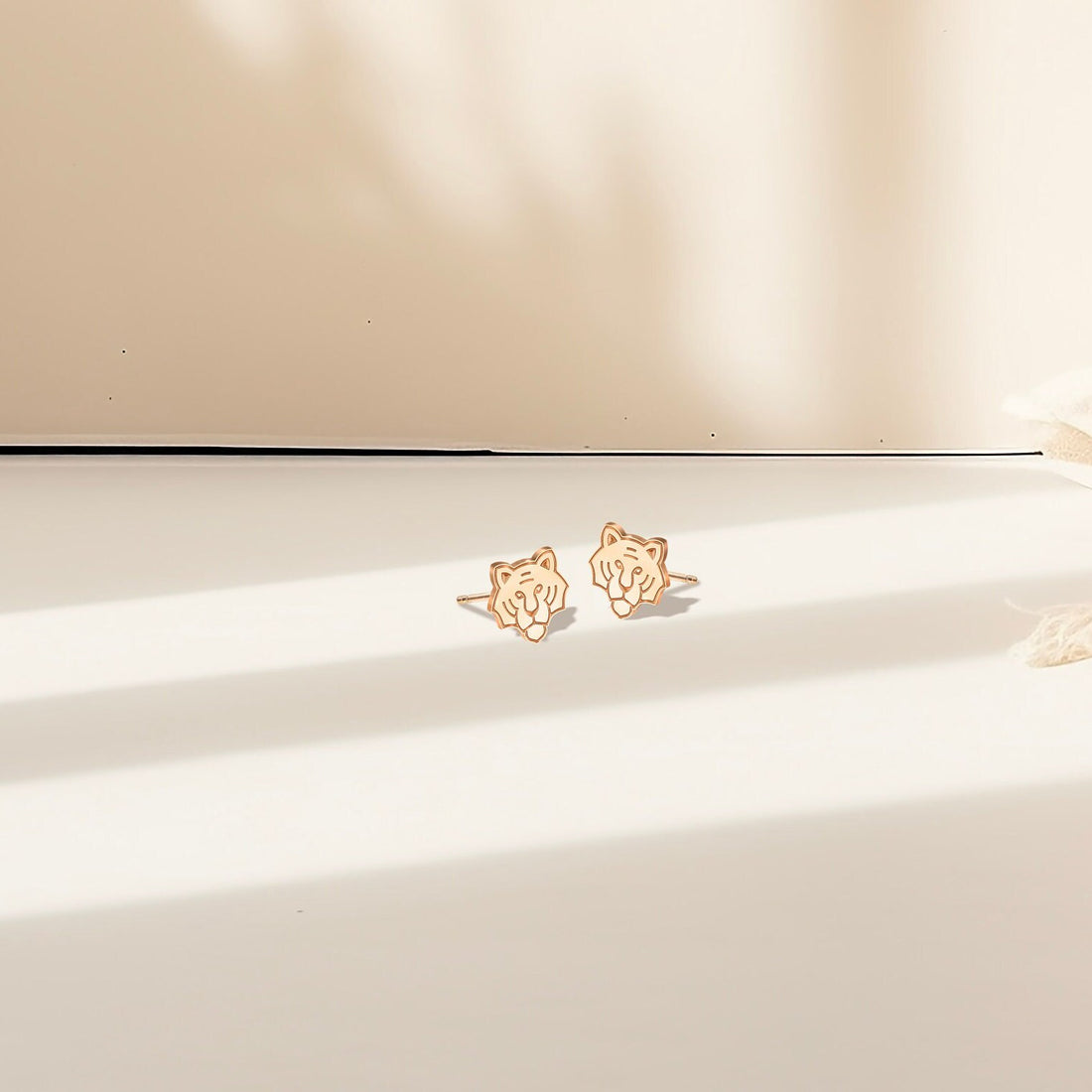 Tiger Earrings Dainty