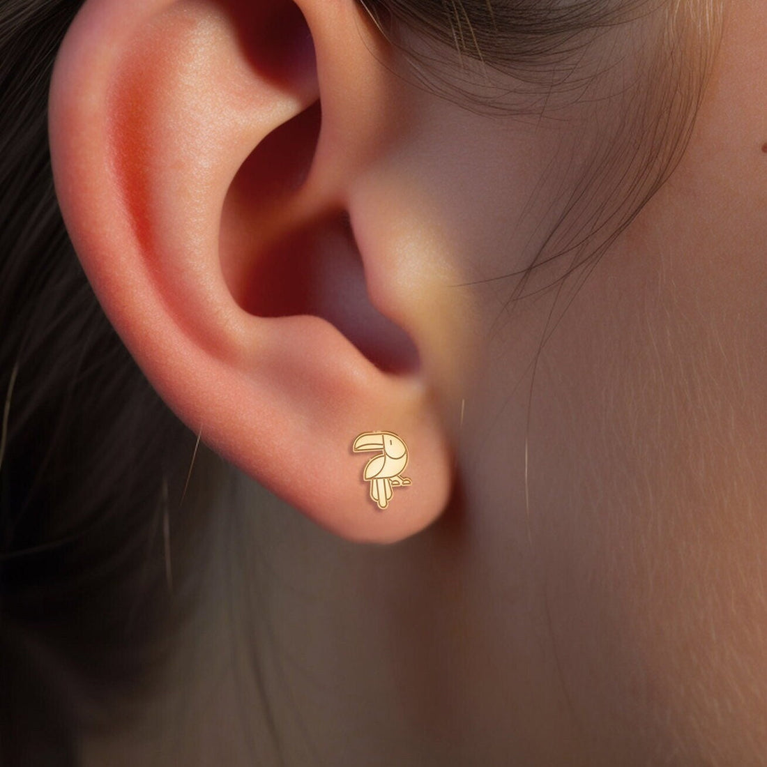 Toucan Earrings Dainty