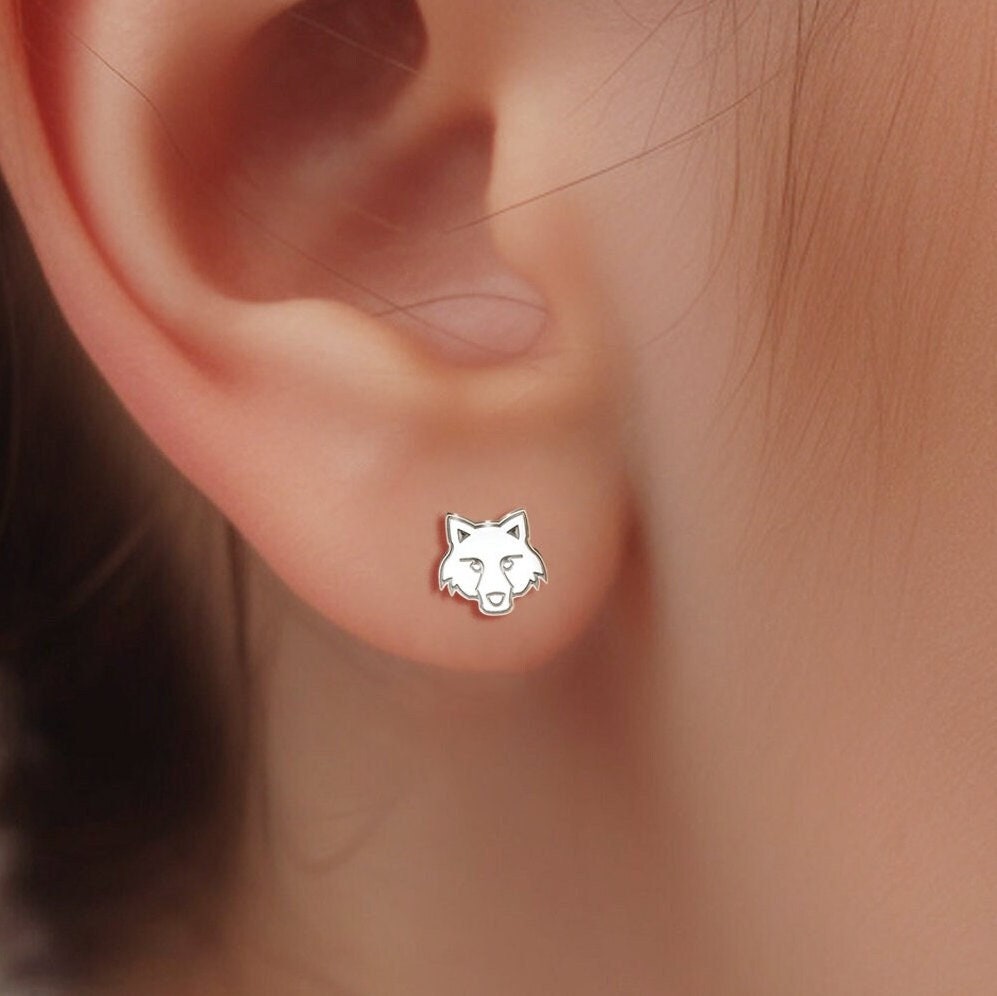 Wolf Head Earrings