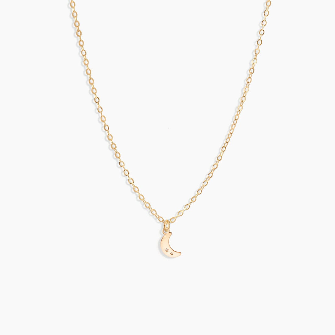 Crescent Moon & Stars Pendant Necklace