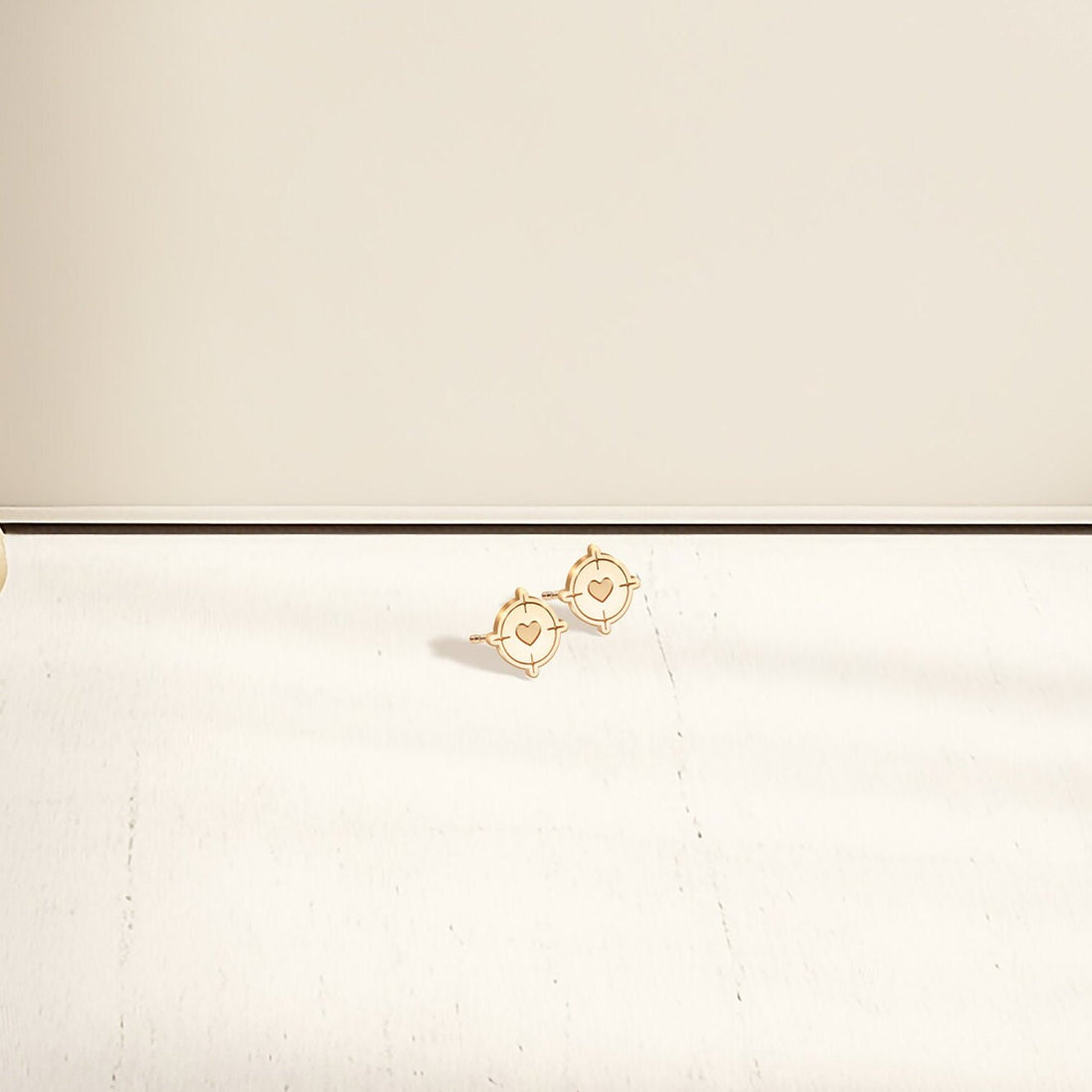 Heart Target Stud Earrings