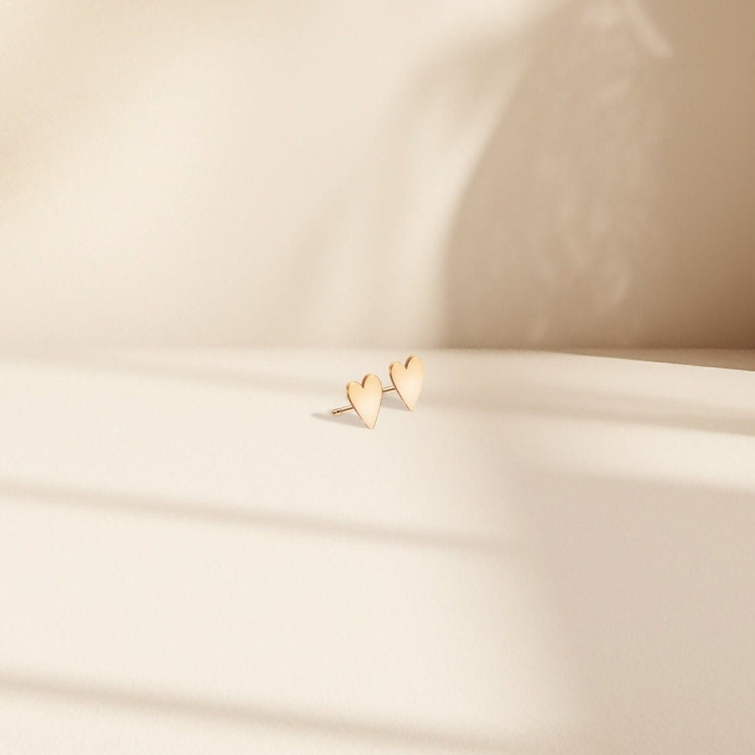 Heart Charm Stud Earrings