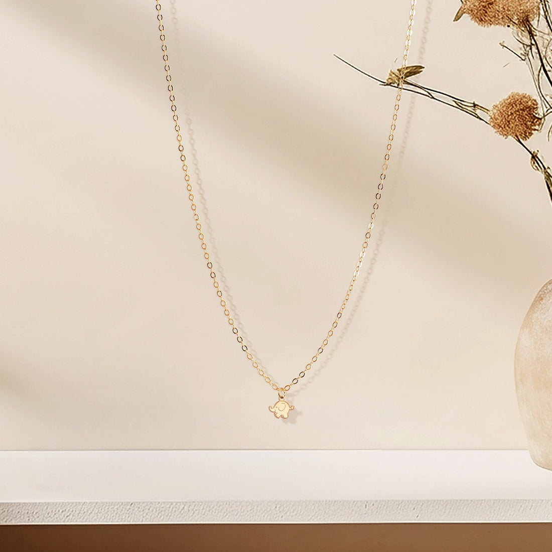 Cute Elephant Pendant Necklace