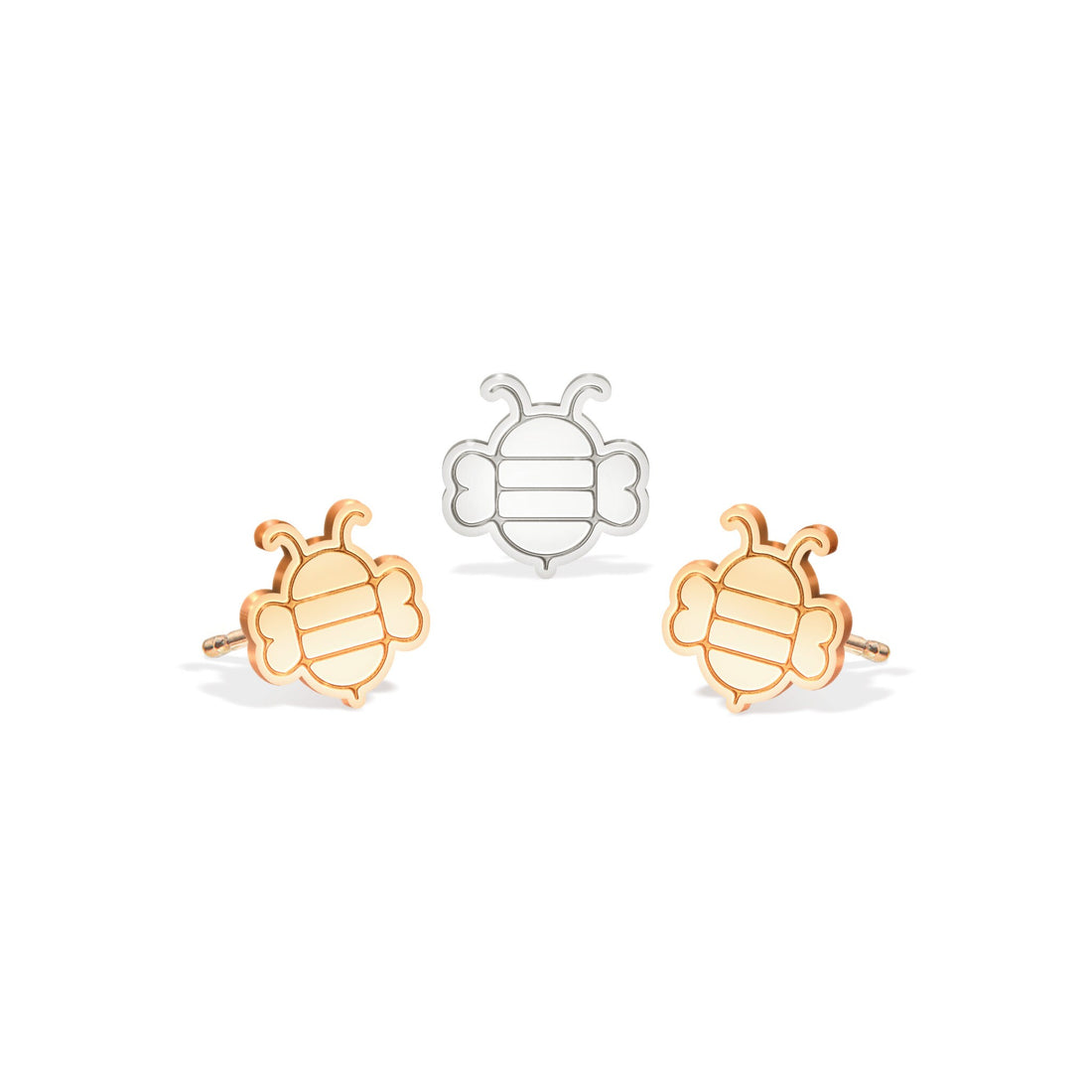 Oval Bee Earrings