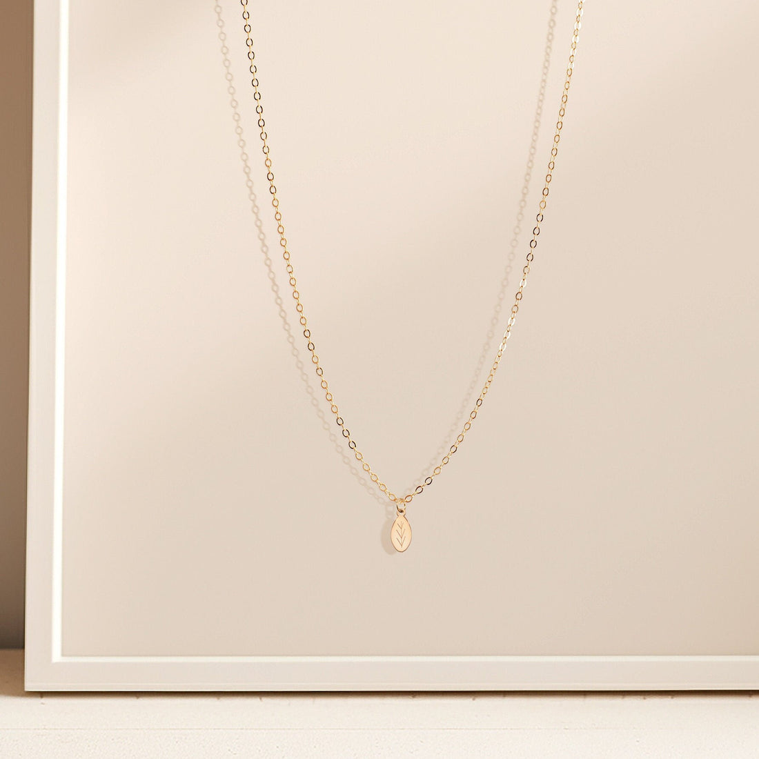 Gold Leaf Pendant Necklace